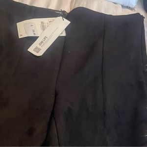 Zara L Faux Sued High Waist Leggings